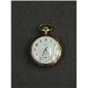 Image 1 : AN OMEGA VEST POCKET WATCH, Arabic dial, topwind, engine turned continental case, in a carved tre