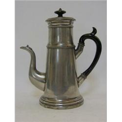 A VICTORIAN CAFETIERE, of tapering shape, marked 'I Vickers, Britannia Plate', height 28cm  20-30