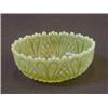 Image 1 : A CITRINE PRESSED GLASS BOWL, c.1880, lozenge and gadroon design, diameter 16cm  30-50