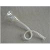 Image 1 : A FRIGGER BUGLE, clear glass, wrythen body and bell, length 26cm  80-100