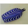 Image 1 : A NAILSEA TYPE FLASK, c.1880, swirled blue inclusions, length 22cm  20-30