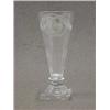 Image 1 : A MILITARY WINE FLUTE, c.1820, funnel bowl, the lower section fluted on square pedestal base with