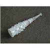 Image 1 : A VASELINE GLASS TAPERED CIGAR TUBE, jewelled decoration, length 9cm  20-30