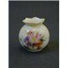 Image 1 : A DOULTON BURSLEM SQUAT VASE, c.1910, floral design on an ivory ground, height 7cm  20-30
