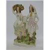 Image 1 : A STAFFORDSHIRE FLATBACK HARVEST FIGURE GROUP, 19th Century, female and male companion, height 32