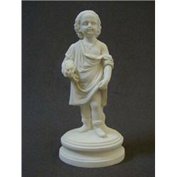 A PARIAN WARE SEASON FIGURE, mid 19th Century, 'Summer', circular plinth, (unmarked) height 26cm