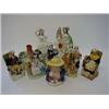 Image 1 : A COLLECTION OF TEN STAFFORDSHIRE, (and related) figure groups, 'Fanny Ostler', 'Babes in the Woo