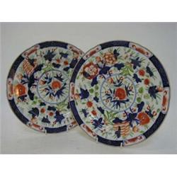 A SET OF SIX JAPAN PATTERN PLATES, c.1850, possibly Coalport, (unmarked) diameter 25cm (6)  80-10