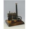 Image 1 : A GERMAN STATIONARY STEAM ENGINE, (possibly Carette c.1905), wooden plinth, 19cm x 19cm  100-120
