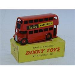 A BOXED DINKY TOYS LONDON BUS, No.291, 'Exide' decals  60-70