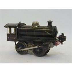 A MARKLIN 0-4-0 LOCOMOTIVE, No.1040, '0' Gauge electric, gloss black livery, gold flash to boiler