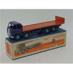 A BOXED DINKY SUPERTOYS FODEN FLAT TRUCK, No.503, first type blue cab with flash, dull orange fla