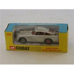 A BOXED CORGI TOYS JAMES BOND ASTON MARTIN DB5, No.270, silver livery, window box  100-120