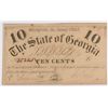 Image 1 : 1863 TEN CENT STATE OF GEORGIA