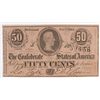 Image 1 : 1864 FIFTY CENT CONFEDERATE STATES OF AMERICA