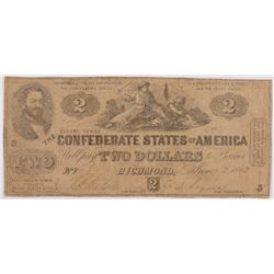 1862 $2 CONFEDERATE STATES OF AMERICA