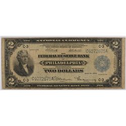 1918 $2 NATIONAL PHILADELPHIA, PA