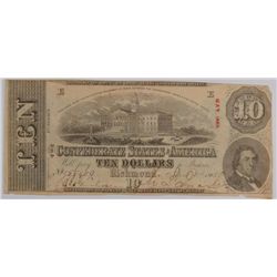 1863 $10 CONFEDERATE STATES OF AMERICA