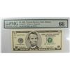 Image 1 : 1999 $5 FEDERAL RESERVE NOTE (STAR) PMG 66