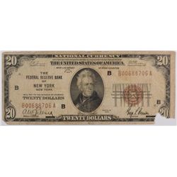 1929 $20 NATIONAL NEW YORK, NY