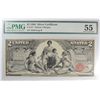 Image 1 : 1896 $2 SILVER CERTIFICATE PMG 55 RARE