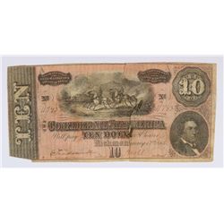 1864 $10 CONFEDERATE STATES OF AMERICA