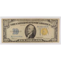1934-A $10 SILVER CERTIFICATE (NORTH AFRICAN)