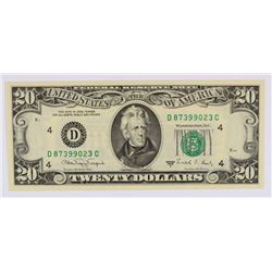 1988-A $20 FEDERAL RESERVE NOTE (MINT ERROR-INK)