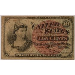 1863 TEN CENT US FRACTIONAL