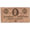 Image 1 : 1864 FIFTY CENT CONFEDERATE STATES OF AMERICA