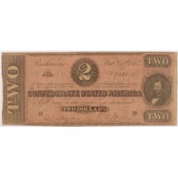 1864 $2 CONFEDERATE STATES OF AMERICA