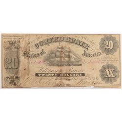 1861 $20 CONFEDERATE STATES OF AMERICA