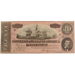 1864 $20 CONFEDERATE STATES OF AMERICA