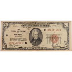 1929 $20 NATIONAL NEW YORK, NY