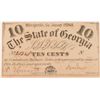 Image 1 : 1863 TEN CENT STATE OF GEORGIA