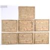 Image 1 : SET OF 1780 STATE OF RHODE ISLAND COLONIAL CURRENCY (1, 2, 3, 4, 5, 7, 8) 7-NOTE