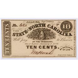1862 TEN CENT STATE OF NORTH CAROLINA