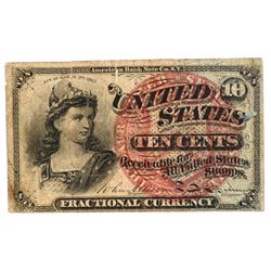 1863 TEN CENT US FRACTIONAL CURRENCY