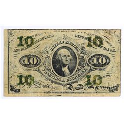 1863 TEN CENT US FRACTIONAL CURRENCY