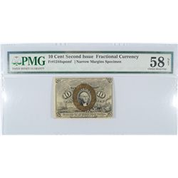 1863 TEN CENT US FRACTIONAL CURRENCY PMG 58 NET
