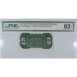 FIFTEEN CENT US FRACTIONAL CURRENCY PMG 63 NET
