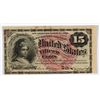 Image 1 : 1863 FIFTEEN CENT US FRACTIONAL CURRENCY XF/AU