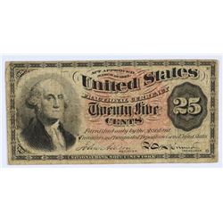 1863 TWENTY FIVE CENT US FRACTIONAL CURRENCY