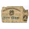 Image 1 : 1863 FIFTY CENT STATE OF ALABAMA