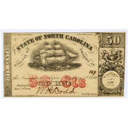 1864 FIFTY CENT STATE OF NORTH CAROLINA