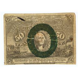 1863 FIFTY CENT US FRACTIONAL CURRENCY