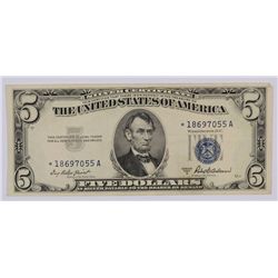 1953 $5 SILVER CERTIFICATE (STAR) XF+