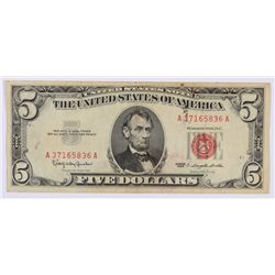 1963 $5 US NOTE