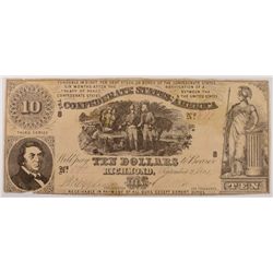 1861 $10 CONFEDERATE STATES OF AMERICA