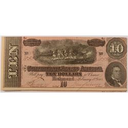 1864 $10 CONFEDERATE STATES OF AMERICA